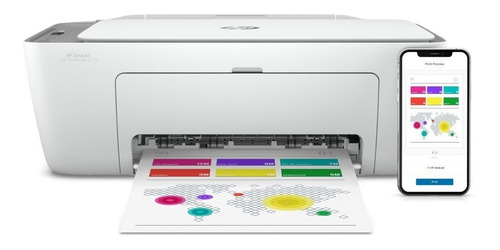 Imagen 5 de 5 de Impresora a color multifunción HP Deskjet Ink Advantage 2775 con wifi blanca 100V/240V