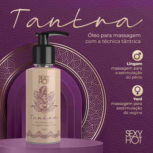 Óleo Tantra Para Massagem Sensual Com Textura Brilhante
