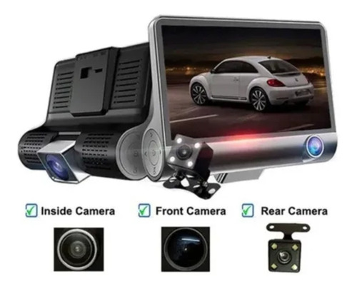 Camara Carro Triple Reversa Frontal Pantalla Interna Hp 1080