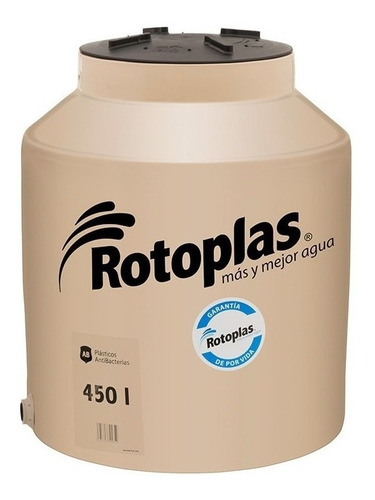 Tanque de agua Rotoplas Tinaco Tricapa vertical polietileno 450L beige de 99 cm x 85 cm
