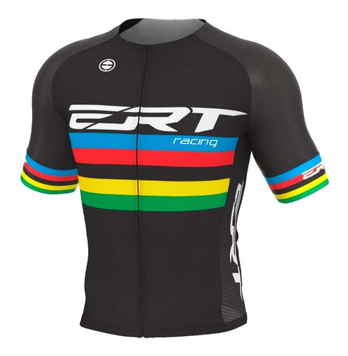 Camisa Ert Elite Racing Campeao Mundial Preta Ciclismo Bike