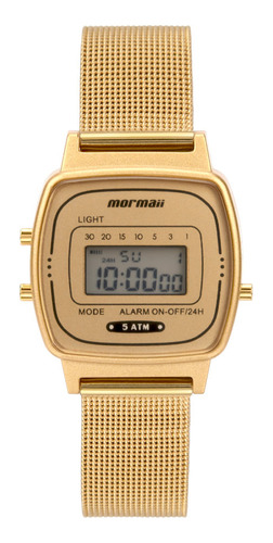 Relógio Feminino Mormaii Digital Mo13722c/7d - Dourado