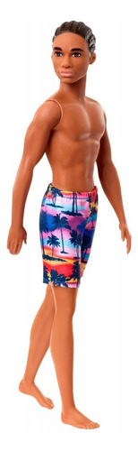 Boneca Barbie Ken Beach com estampa tropical