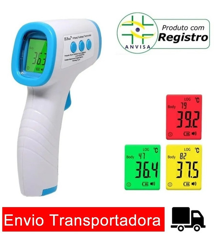 Termômetro Digital Laser Infravermelho Febre De Testa Corpo