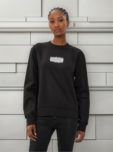 Polerón Faded Monologo Negro Calvin Klein