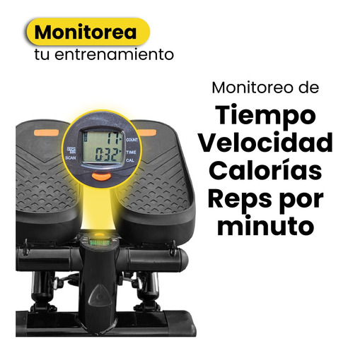Mini Escaladora Portátil Bandas Resistencia Monitor