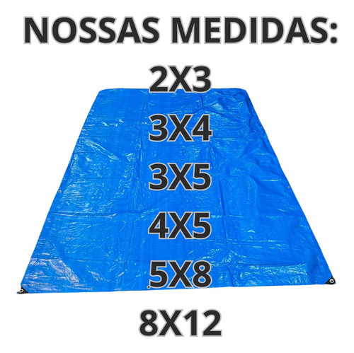 Lona Azul Cobertura 3x5 Impermeável Capa Pra Piscina Barraca