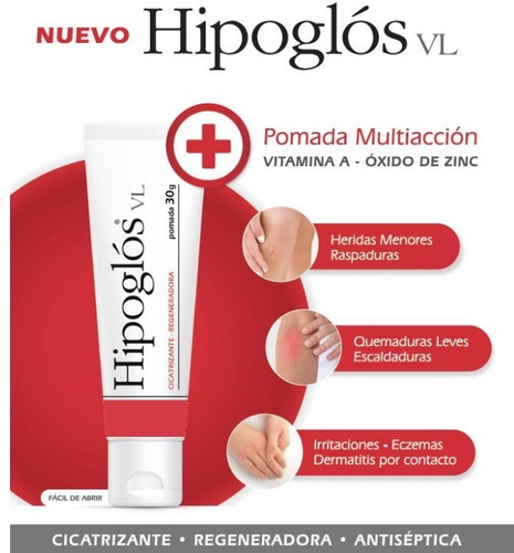 Imagen 2 de 6 de Hipoglos Crema X30 V L - Regeneradora Pomada
