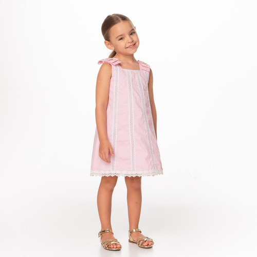 Vestido Infantil Luluzinha Laco Ombro Bordado A Mao Tam 8