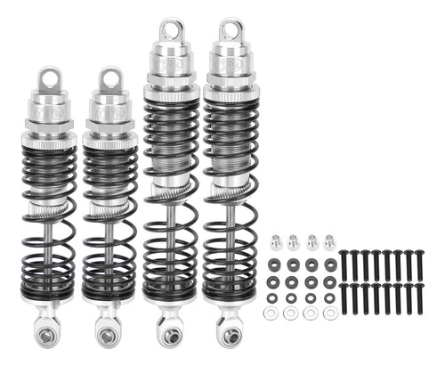 . Amortiguador Metálico Silver Rc Delantero Y Trasero De 4