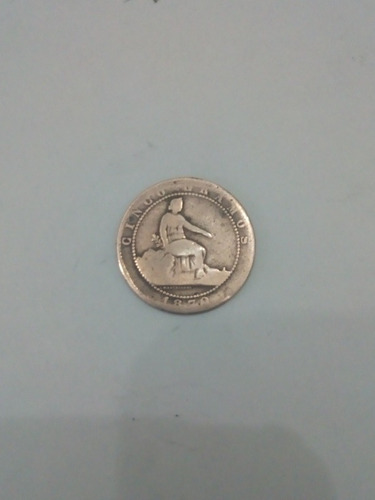 Moneda Antigua Española Cinco Gramos 1870 
