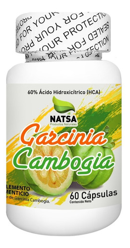 Garcinia Cambogia 60% Hca 60 Caps, Calidad Premium