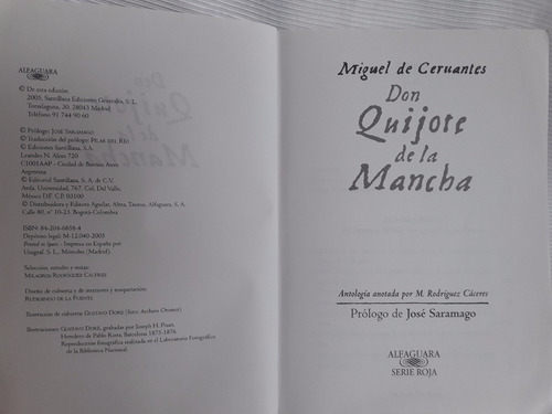 Imagen 4 de 9 de Don Quijote De La Mancha Miguel De Cervantes Ed. Alfaguara