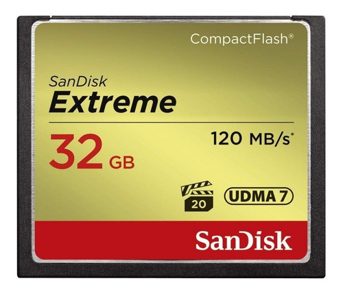 Imagen 1 de 3 de Tarjeta de memoria SanDisk SDCFXSB-032G-G46 Extreme 32GB
