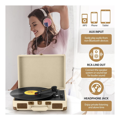 Reproductor De Discos De Vinilo Skevono