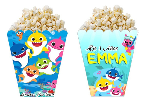 Cajitas Pochocleras Personalizadas, Pack X40 Baby Shark