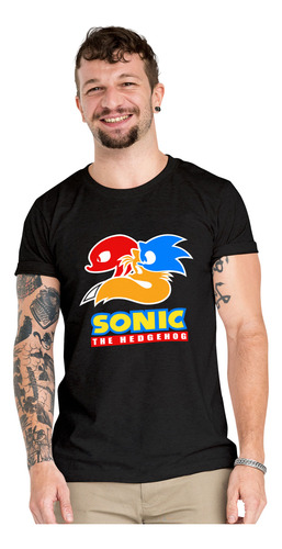 Polera Sonic Tails Knuckles Algodon Organico Wiwi D