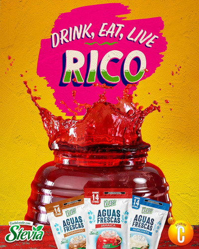 Klass Aguas Frescas Polvo De Bebida Sabor Jamaica Rinde 14l