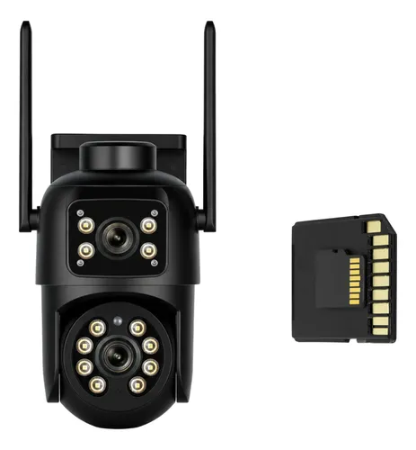 Câmera Segurança Externa Lente Dupla Wifi Ip66 + Sd 16gb