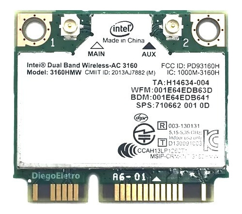 Placa Intel Wi-fi Dual Band Notebook Lenovo T410 X201 X201i