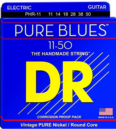 Dr Strings Pure Blues Níquel Puro Rollo Alrededor Core 11-50