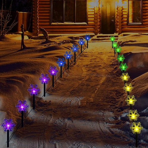 20 Piezas 4 Juegos X 5 Luces De Camino De Navidad Con Forma