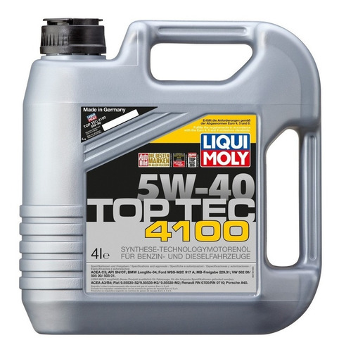 Liqui Moly Toptec 4100 5w40 Lubricante Aceite Sintetico X4