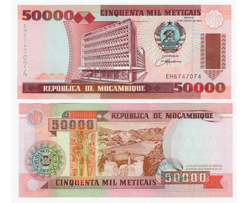 Mozambique - Billete 50.000 Metacais 1993 - Unc