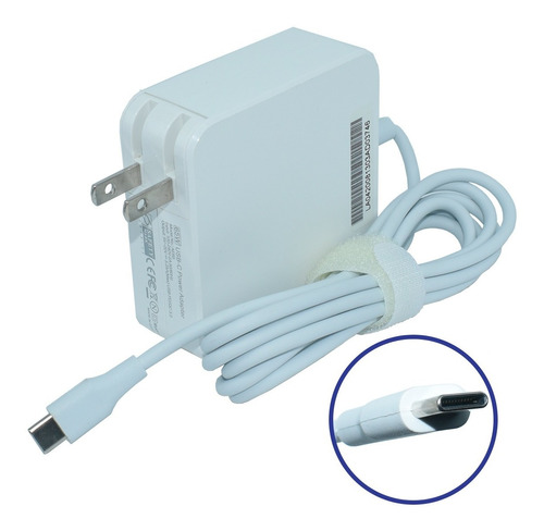 Cargador Tipo Usb C 65w 20v 3.25a Compatible Macbook Pro