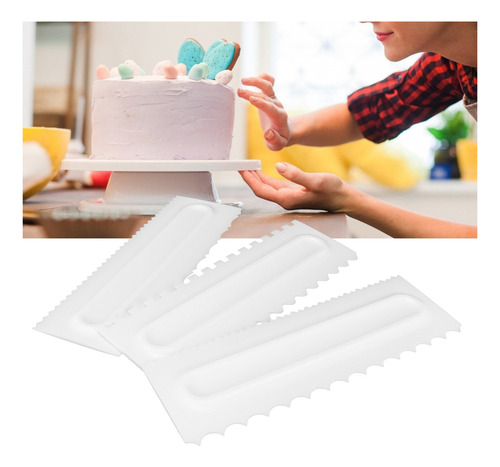 D Juego De 3 Espátulas De Plástico For Modelar Tartas Con
