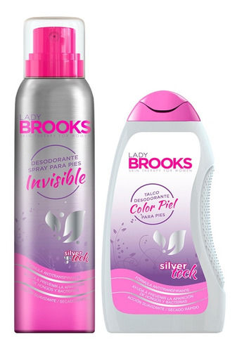 Talco Brooks Lady Polvo 80g + Desodorante Para Pies 90g 