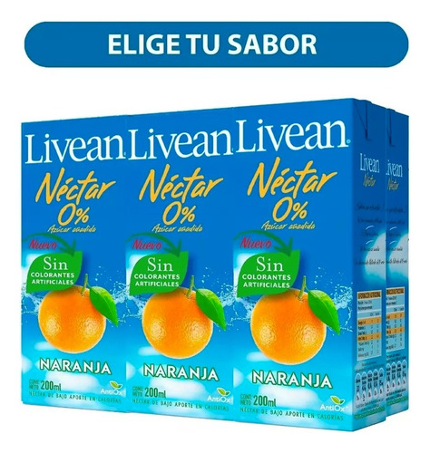 Pack 6 Nectar Livean 200cc - Elige Tu Sabor
