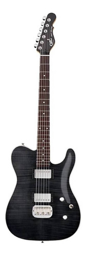 Guitarra Eléctrica G&l Tribute Asat Deluxe De Arce Trans Black Con Diapasón De Palo De Rosa