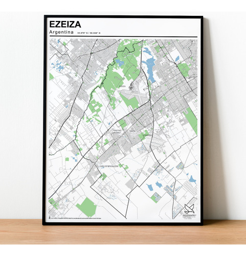 Mapa Partido De Ezeiza 80cmx61cm