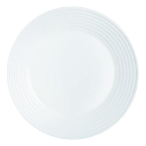 Plato Postre Luminarc 19cm Vidrio Opal Blanco X1 Frances