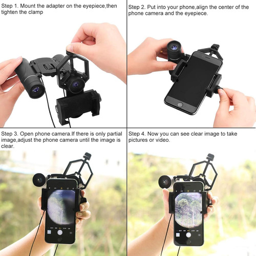 Soporte Adaptador Para Celular En Mira Telescópica Monocular
