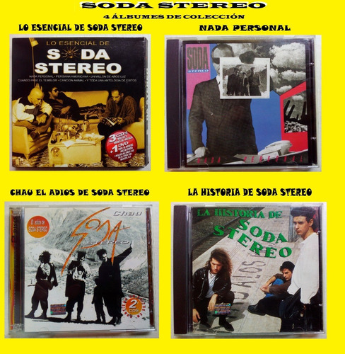 Soda Stereo 4 Álbumes De Colección En Formato Cd (Usado)