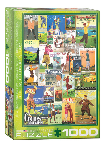 Eurographics Golf - Vintage Collage Puzzle ( Piezas), (mode.