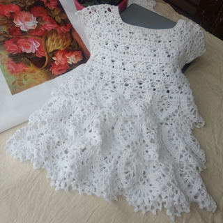 Vestido Crochet Bebe Bautismo Mercadolibre