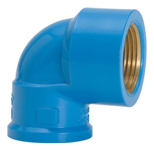 Cotovelo Azul Amanco Liso/rosca 20mm X 1/2   11678 - Kit C/2