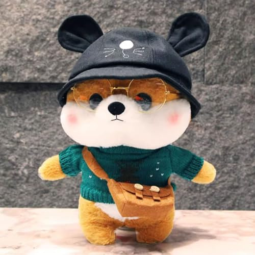Juguete De Peluche Lindo De Shiba Inu Con 8 Trajes De Ropa D