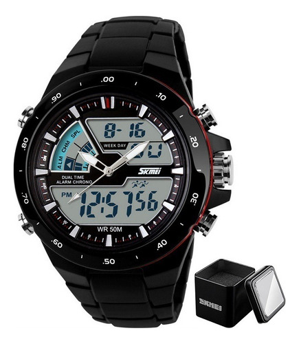 Reloj Digital Analógo Moda Deportivo Impermeable Para Hombre