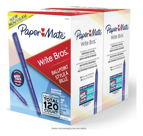 Lapiceras Ballpoint Paper Mate Set 120 U Blue