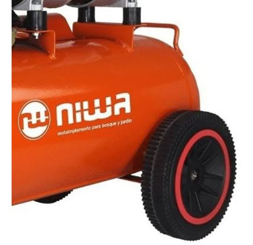 Compresor de aire eléctrico portátil Niwa ASW-24 monofásico 24L 1.5hp 220V naranja