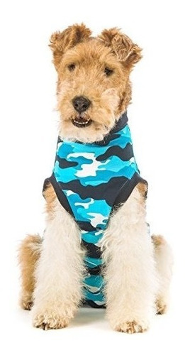 Traje De Recuperación Suitical Para Perros - Azul De Camo