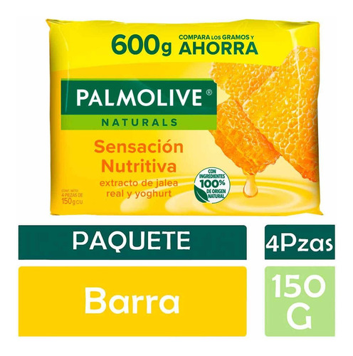 Jabón En Barra Palmolive Naturals Jalea Real 4 u De 150 C/u