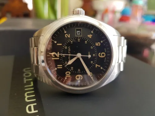 Hamilton Khaki Quarzo Full Set Reloj Original Ref.h685510 Env o