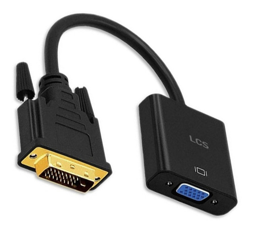 Imagen 3 de 3 de Cable Adaptador Conversor Dvi-d A Vga Full Hd Lcs