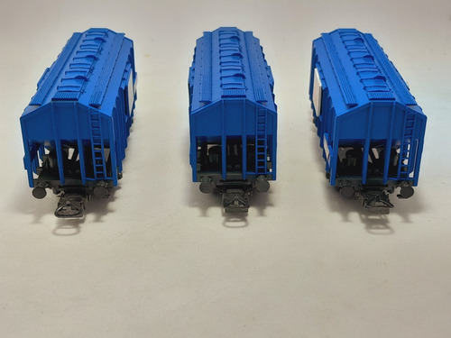Imagen 7 de 10 de Nico Set 3 Vagones Graneros Ingleses Hornby H0 (vcv 80)