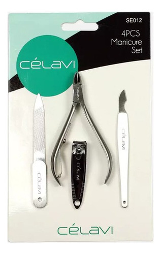 Celavi Set De 4 Pcs Manicure Pedicure Cortauñas Lima Alicata